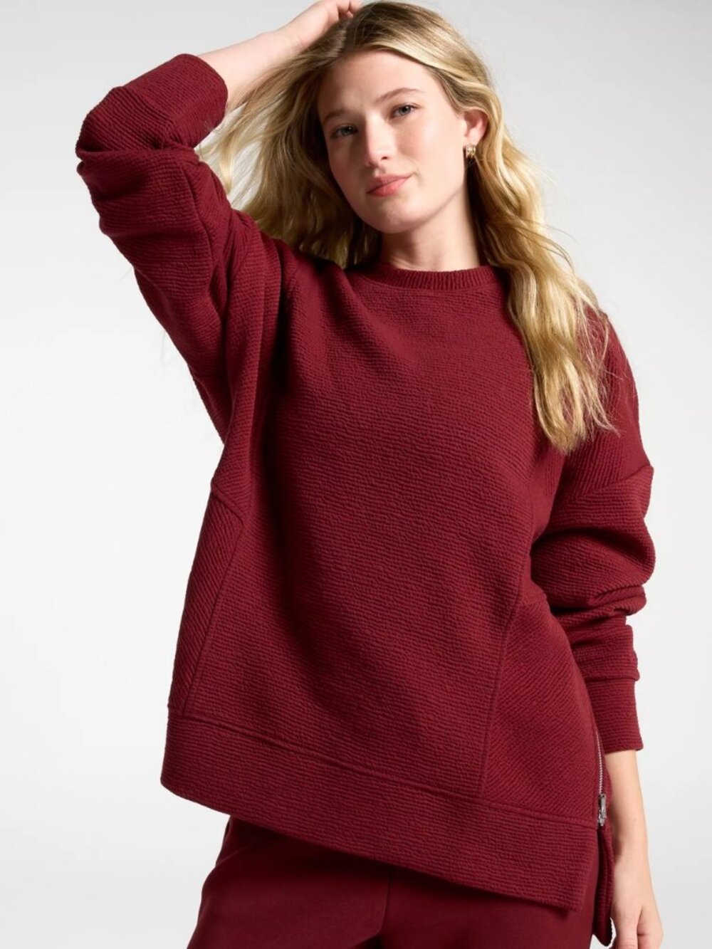 CALIA Women's Elevate Side Zip Tunic -  Color: Deep Merlot